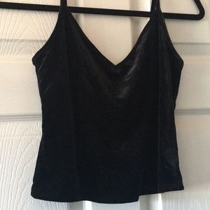 Black velvet cami